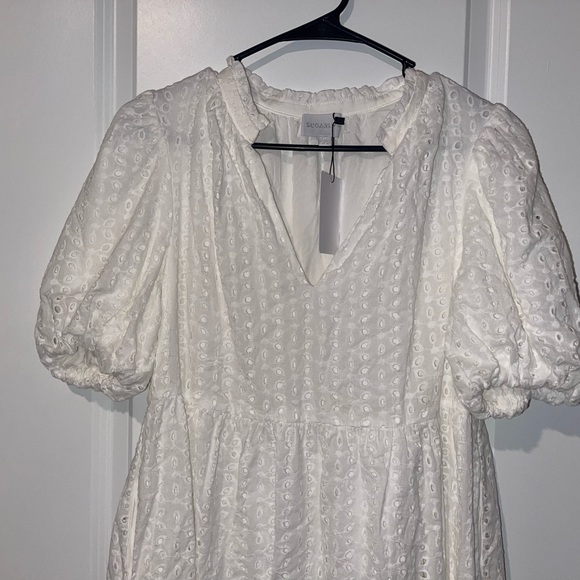 SUGARLIPS Jacey Babydoll Eyelet Mini Dress - Picture 9 of 12